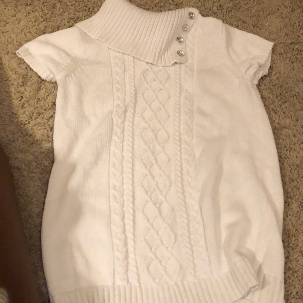 White kids sweater turtle neck